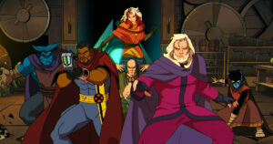 x-men no egito antigo: fera, vampira, bishop, professor x, magneto e noturno
